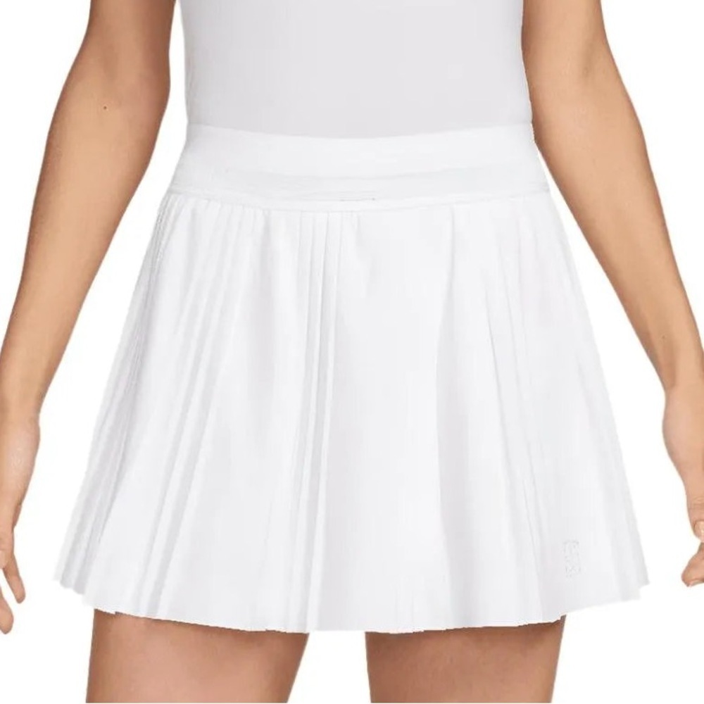 NWT Nike Court Dri-FIT Advantage White Pleated Tennis Skirt XL athletic